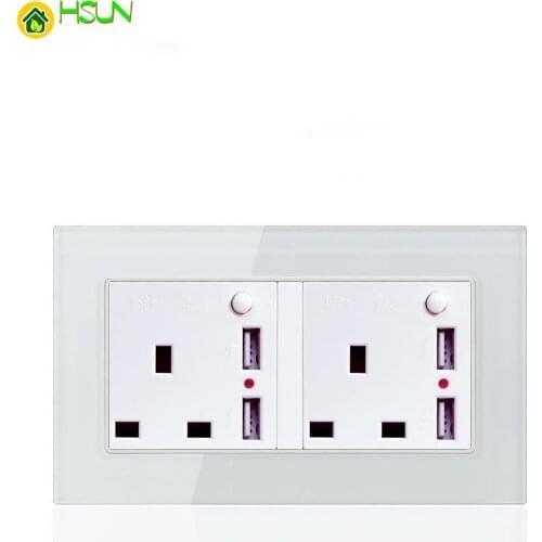 146 two position British 13A Hong Kong socket with switch