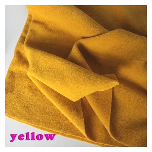 Yellow Double-sided Polar Fleece Fabric anti-pilling Hoodies Blankets Lining Fabric SOLD BY THE YARD FREE SHIPPING