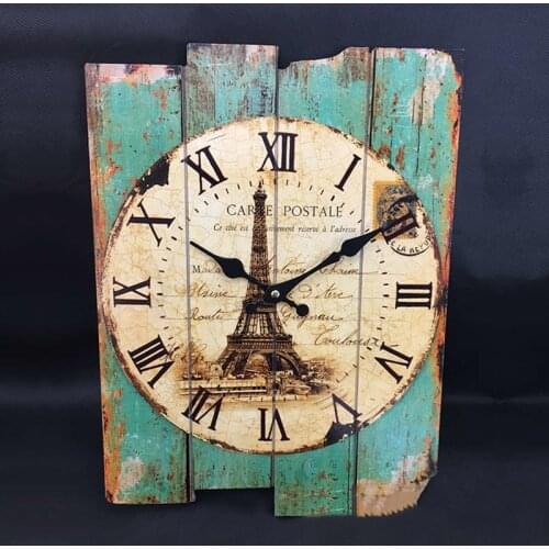 European Retro Wall Clock Home Living Room Quartz Mute Bedroom Pastoral Creative Clock Fashion Wall Clock