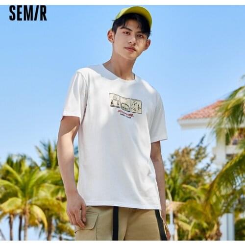 SEMIR Short Sleeve T-Shirts Men Summer T Shirt Tide Brand Little Dinosaur 2021 New MenS Brand T-Shirt Ins Style