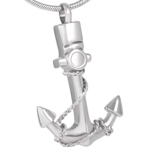 IJD8201 Urns for Human Ashes Necklace Cremation Jewelry Anchor Navy Friendship Memorial Gift