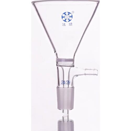 Taper sand funnel,O.D. of the Opening=75mm,Joint 24/29,Glass cone funnel funnel,Triangle sand core filter cartridge