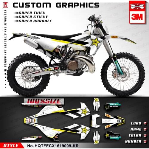 KUNGFU GRAPHICS Custom Vinyl Decals Racing Sticker Kit for TE FE TX FX FS TC FC 125 150 250 300 350 450 501 2016 2017 2018 2019