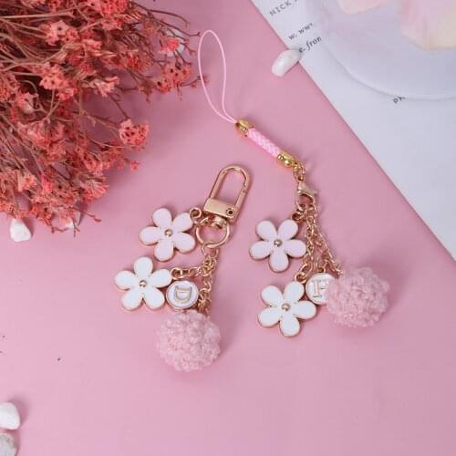 Cute Smart Phone Strap Lanyards For Keys Bag Decoration Hang Rope Daisy Mobile Phone Strap Hang Rope Phone Charm Gifts