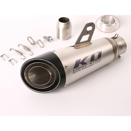 Motorcycle 60.5 mm Inner Exhasut Tail Pipe Stainless Steel No DB Killer Escape Dirt Bike ATV Exhaust Tips for Z1000 Z900 CB1000R