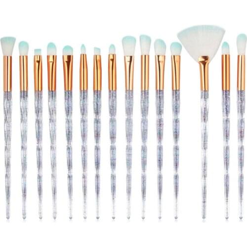 4/15pcs Makeup Brushes Set Professional Eyeshadow Glitter Diamond Brush Rose Gold White Blending Make up Tools Kit #281924