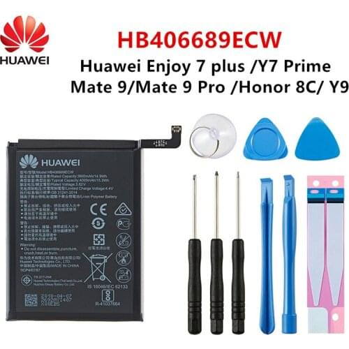 Hua Wei 100% Orginal HB406689ECW 4000mAh Battery For Huawei Enjoy 7 Enjoy 7plus Y7 PrimeTRT-AL00 TL10A TRT-LX1 /LX2/LX23 +Tools