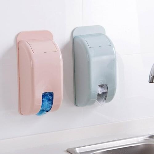 Plastic bags, shopping bags, organize the walls of the boxes, hanging trash bag storage boxes, kitchen dormitory storage boxes