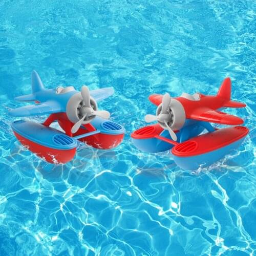 3D Slide Sea Plane Floating Model Water Play Baby Bath Swimming Pool Toy Gifts Airplane Model Aircraft for Children Birthday