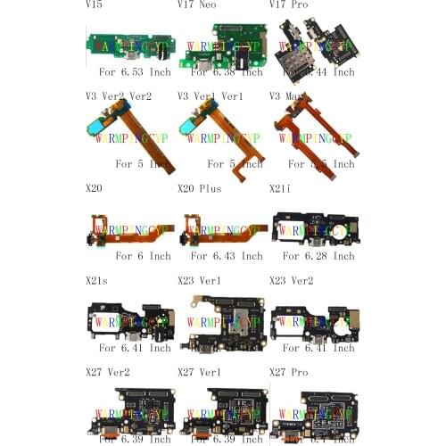 USB Plug Charger Sub Board Flex Cable For vivo V15 V17 Neo Pro V3 Max X20 Plus X21 X21i X21s X23 X27 V3L V3M X20A X21A X21UD V18