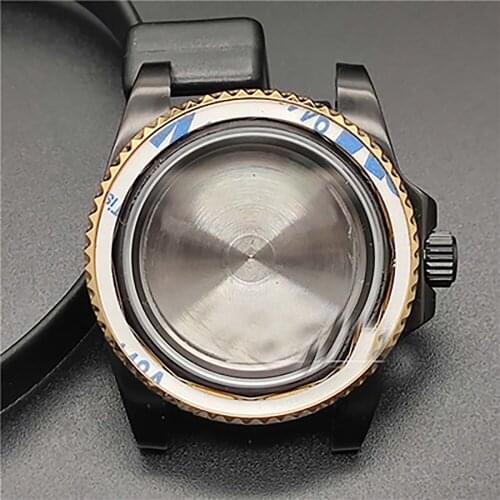 316L Stainless Steel Modified Waterproof Watch 2824 Case Sapphire Case For Diving Water Ghost All Black Pvd Watch