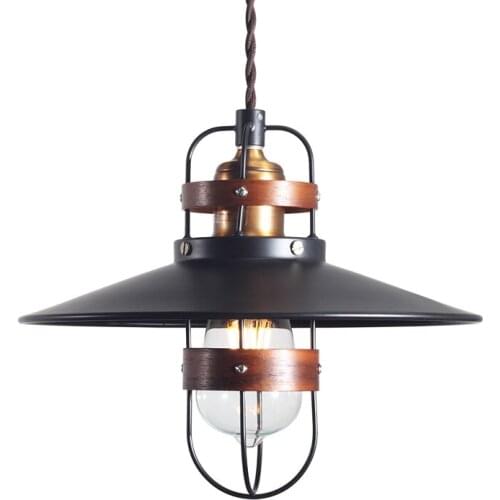 Japanese Retro Industrial Solid Wood Pendnat Lights Led E27 Art Decorative Hanging Lamp Bedroom Living/Dining Room Restaurant