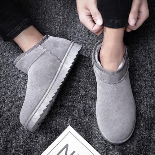 Snow Boots Mens Winter Plus Velvet Cotton Shoes Mens Warm Bread Shoes Short Boots Casual Shoes Thick Mens Shoes