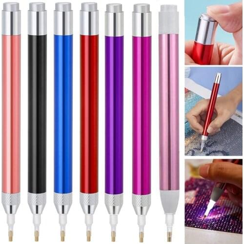 5D Point Drill Pen Diamond Painting Tool Crystal Lighting New Diamond Pens LED Drill Pens with Diamonds Accessories DIY Crafts
