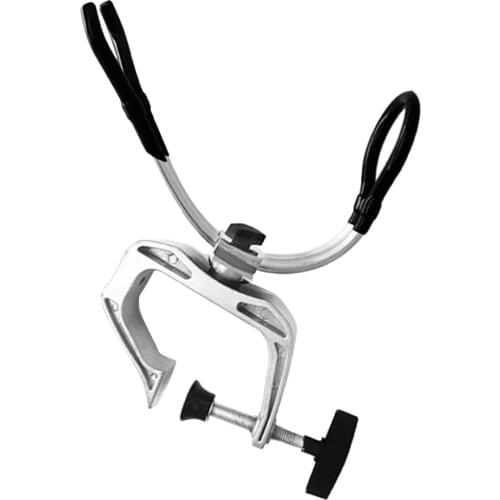 Aluminum Universal Boat Raft Fishing Rod Holder(Clamp On 1-3/4 inch) , Pole Stand Bracket Rest, 360 Degree Adjustable