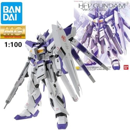 Bandai Gundam Mg 1/100 RX-93-V2 Hi-V Manatee Ver. Ka Model Geassembleerd Anime Action Figure Speelgoed Speelgoed Toys