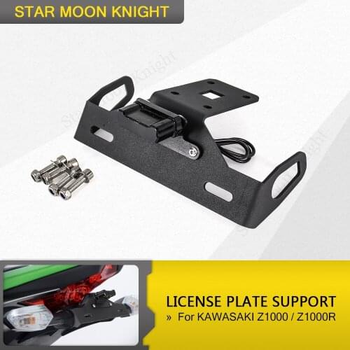License Plate Frame Holder support For KAWASAKI Z1000 2014 2015 2016 2017 Z1000R 2018 2019 Z 1000 R Fender Bracket LED