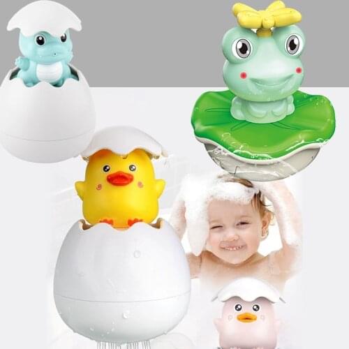 Kids Bathroom Cartoon Bath Splashing Toy Boy Girl Dinosaur Penguin Spray Toy Frog 4Kinds Of Mode Spray Electric Water Toys