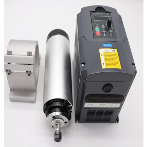 1.5KW air cooling spindle motor 65mm diameter ER11 24000rpm+ 1 piece 1.5kw inverter+1 spindle support