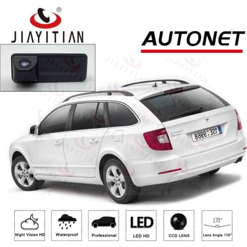 JIAYITIAN Auto Rear View Camera For Skoda Superb kombi Combi 2010 2011 2012 2013 2014 HD CCD Trunk Handle Camera backup parking