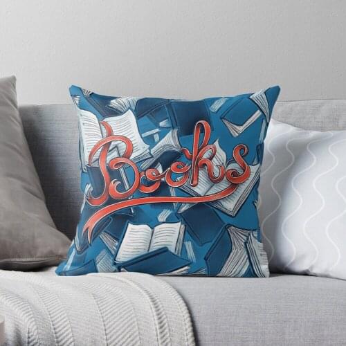 Books Throw Pillow Cushion Cover Polyester throw pillows case on sofa home living room car seat decor 45x45cm