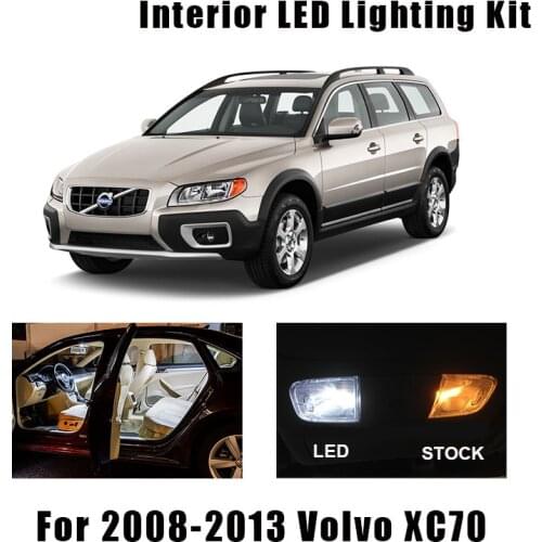 16 Bulbs White Canbus LED Interior Reading Light Kit Fit For Volvo XC70 2008-2010 2011 2012 2013 Map Dome Cargo License Lamp