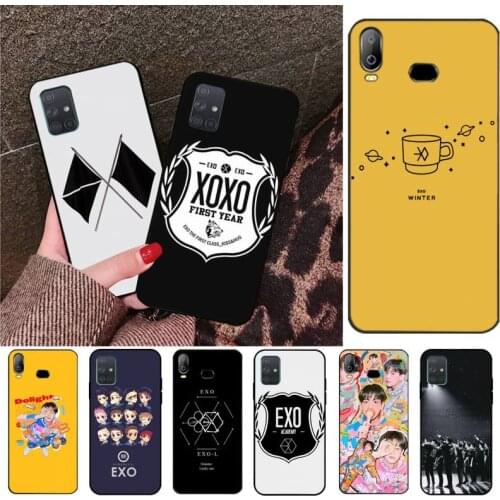 KPOP EXO Returns Black White Flag Phone Case Cover For Samsung Galaxy A01 A11 A31 A81 A10 A20 A30 A40 A50 A70 A80 A71 A91 A51