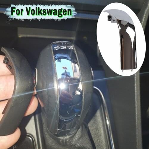 ABS Chromed Car Gear Shift Knob Head Cover Cap Trim For VW Passat B7 B8 CC R20 Gear Head Cap Slice Car Accessories