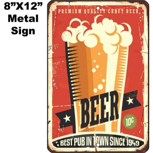 8"x12" METAL SIGN - Beer #21 Vintage Looking Craft Game Room Bar Man Cave Gift