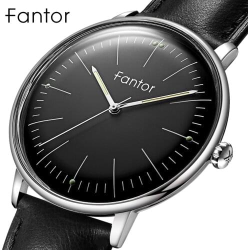 Mens Watches Fantor Top Casual Brand Waterproof Luminous Hand Leather Wristwatch 2020 Classic Quartz Watch for Men