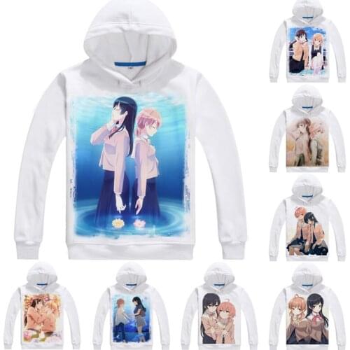 Yuu Koito Touko Nanami Mens Hoodies Bloom Into You Yagate Kimi ni Naru Sweatshirt Streetwear Anime Hoodie Printed Long Hooded