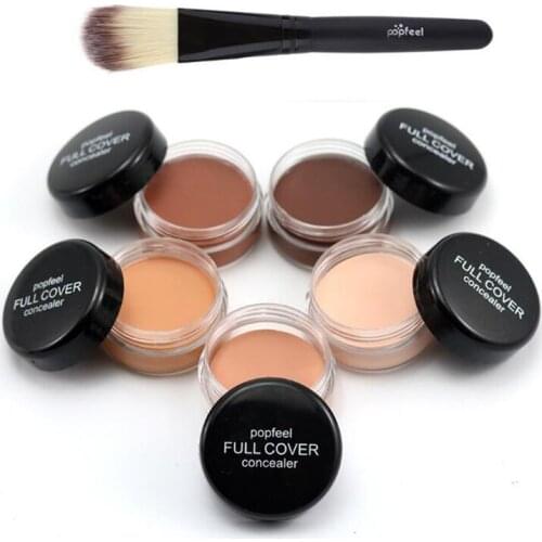 New Brand 1pcs Full Cover Concealer Cream.Soft and Moisturizing Isolation White Brighten Grooming Cream,Match foundation brush