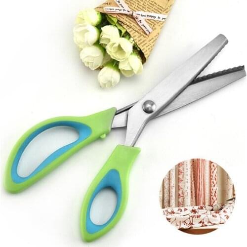 Pinking Dressmaking Scissors For Sewing Zig Zag Cutting Scissors Shears Tailor Cutting Fabric Leather Cutter Craft Garment DIY