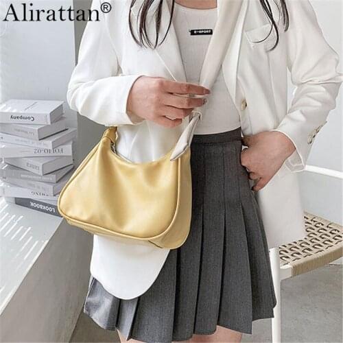 Retro Solid Color PU Leather Crossbody Bags For Women 2021 Summer New Style Fashion Brand Ladies Handbag Tourism Shoulder Bag