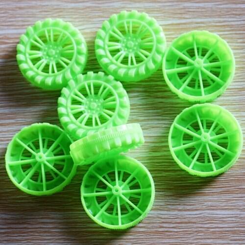 10/100pcs 40mm tamiya Plastic Toy Wheels Building blocks car wheel Toy Technology Model Parts/rc/baby toys for children