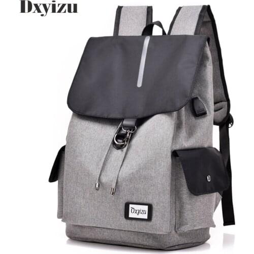 2020 Hot Mens USB Charging Backpacks Laptop Bags Nylon Preppy Mens School Bag Travel Boys Large Capacity Backpack Book Bags