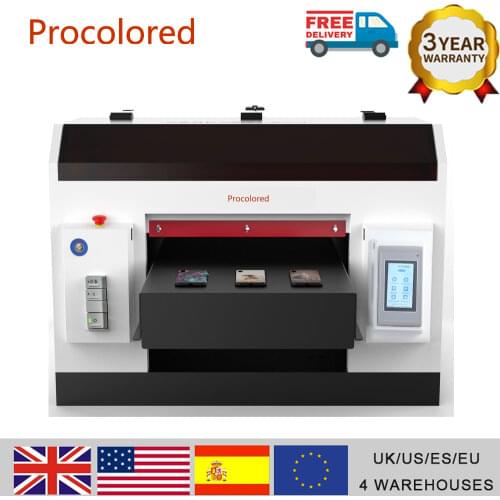 New Upgrade Procolored Multifunction UV Flatbed Printer A3 Printing Machine for Phone Cover Cylinder Bottle Wood Glass Printers