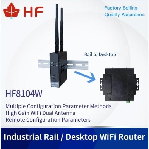 Industrial High Flying 4 Ports HF8104W DIN Rail Between Ethernet to Wi-Fi Rail Type 802.11 b/g/n Wifi Router