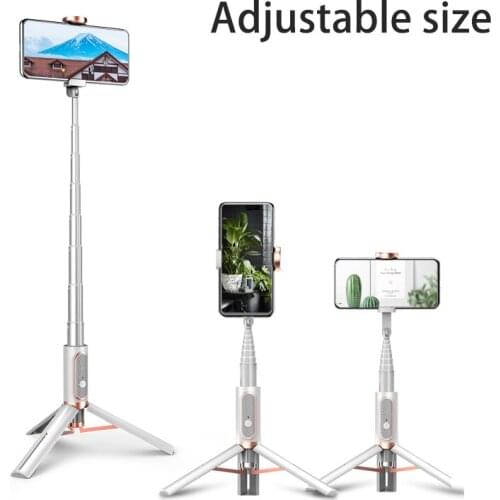 Bluetooth Tripod Selfie Stick Phone Video Holder Live Vlog Extendable Monopod Tripod for IPhone 11Pro Max Xiaomi Huawei Samsung