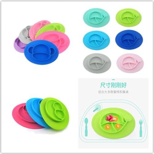 Silicone Baby cartoon Plate Non-Slip Feedings Silicone Bowl Set Infant Kids Baby Feeding Dish Cartoon Tableware Cute Dinnerware