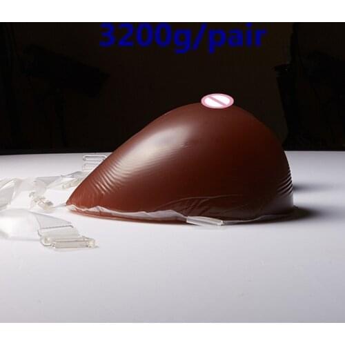 Silicone Breast 3200g/pair Transgender Self-Adhesive Breast Forms False Boobs Realistic Breast Prosthesis