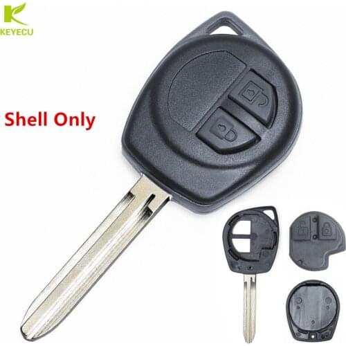 KEYECU 10PCS Replacement Shell Remote Key Case Keyless Entry Fob 2 Button for SUZUKI Swift SX4 Liana & Aerio