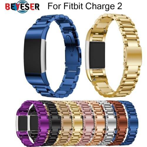 Replacement watchband for Fitbit Charge 2 Stainless Steel Bracelet Strap Bracelet Watch Band Wristband for Fitbit Charge2 Belt