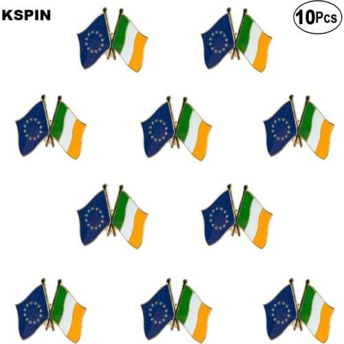 EU & Ireland Lapel Pin Flag badge Brooch Pins Badges 10Pcs a Lot