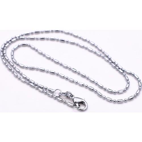 5pcs/lot 45cm Long Lobster Buckle Women Necklace BeadsChain, Hanging Pendant Homemade Necklace &Bracelet Z1-01