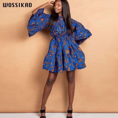 Dress Women Lotus Leaf Sleeve Loose Floral Vintage Dress Designer Dresses Runway Ropa Mujer Bestidos Mujer 2019 Envio Gratis