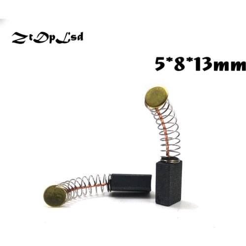 ZtDpLsd 2 Pcs/Pairs 5x8x13mm Mini Drill Electric Grinder Replacement Carbon Brushes Spare Parts for Electric Rotary Tool