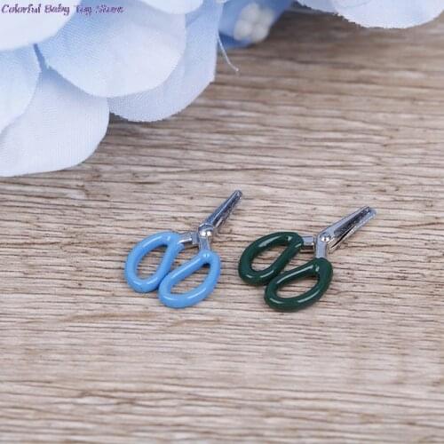 Metal Simulation Scissors Miniature Dolls House Furniture 1:12 1pc Doll House Accessorie Metal Mini Scissors