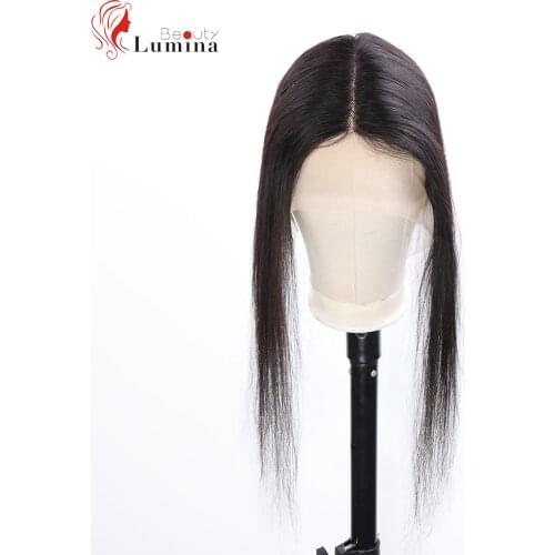 2X6 Closure Human Hair Straight Remy Hair Light Brown Lace Brazilian Middle Part Closure Lace Closure Beauty Lumina