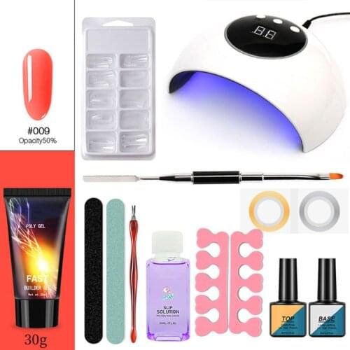 24w display Uv Lamp Nail Set Fast Extend Nail Gel Kit Primer GeTop Polish